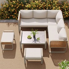 Rattan Garden Corner Sofa Set