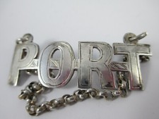 ANTIQUE GEORGE 111, SOLID SILVER " PORT " DECANTER LABEL, c1800