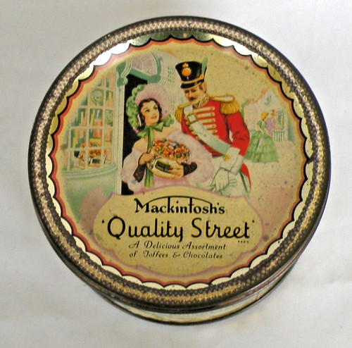 Vintage english candy tin - candy,