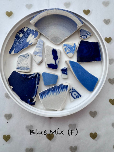 Vintage blue and white - blue,