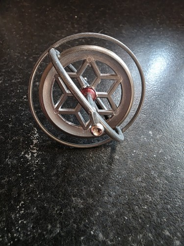 Vtg metal gyroscope scientific - metal,