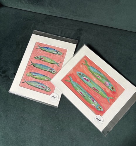 Mounted fish prints - 2,