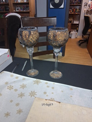 Mirror mosaic stemmed - mirror,
