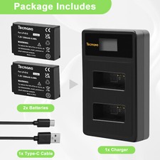 2Pcs LP-E12 Battery For Canon EOS M10 M200 M50 M100 PowerShot SX70 +Dual Charger