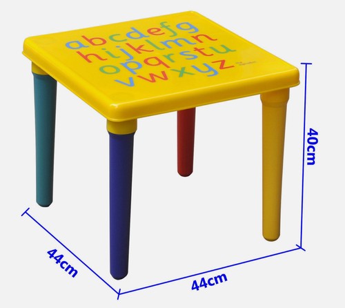 Kids table and chair - chair, abc