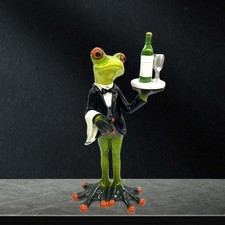 Waiter Frog Statue Creative