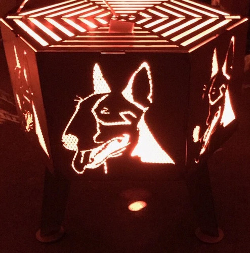 English bull terrier hexagon