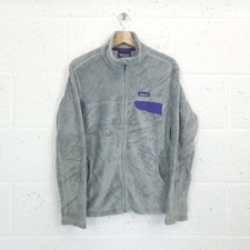 Patagonia Women's Large Re-Tool Full Zip Grey Jacket Fleece Polartec Thermal Mex