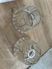 Laura Ashley Capri Crystal And Chrome Ceiling Lamp  Shades X2( One Pair)