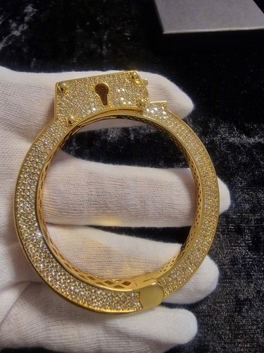 Gold plated hand cuff fully - ,