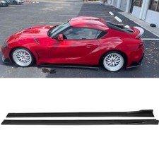 86.6" Extension Car Side Skirts Rocker Panel Splitter For Toyota GR Supra Celica