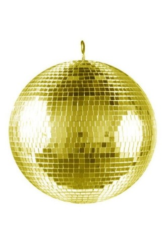 30cm gold mirror disco - gold,