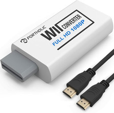 Wii to HDMI Adapter, PORTHOLIC 1080P/720P Wii HDMI Converter with 3Ft HDMI Cable