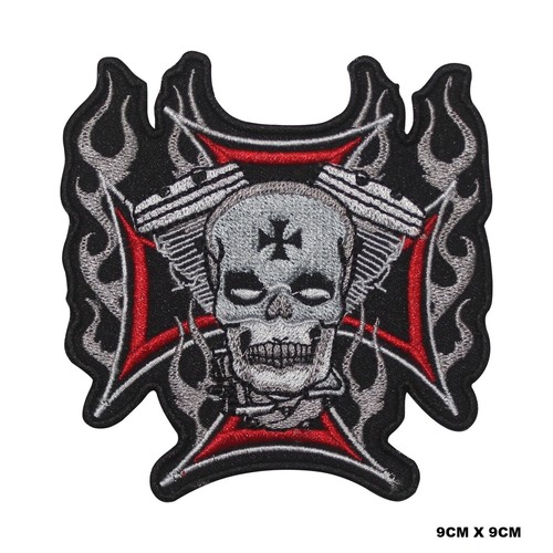 Skull biker fire - skull, iron