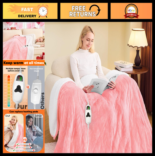 Electric heated blanket twin - heated,