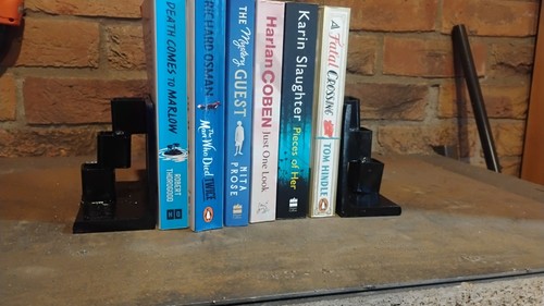 Painted steel bookends heavy - steel,