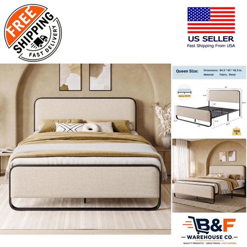 Vintage queen metal bed - vintage,