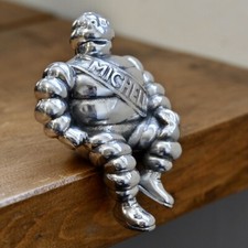 Aluminium Michelin Man Car Bonnet Scooter Mascot Bibendum Hood Collectable