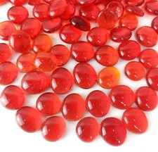 ARSUK 80x Red Glass Pebbles