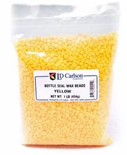 Bottle Seal Wax Beads, Yellow, 1 Lb