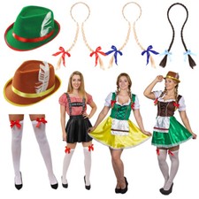LADIES OKTOBERFEST GERMAN BEER FESTIVAL FANCY DRESS COSTUMES ACCESSORIES WOMANS