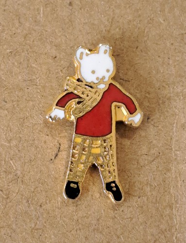 Rupert bear vintage pin - rupert, badges