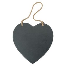 Slate heart hanging notice - heart,