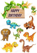 Dinosaur Cake Topper Party Decoration Edible Birthday Gift Celebration T-Rex