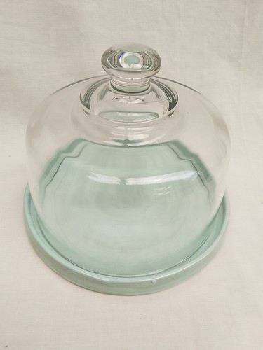 Small glass cheese dome - glass,