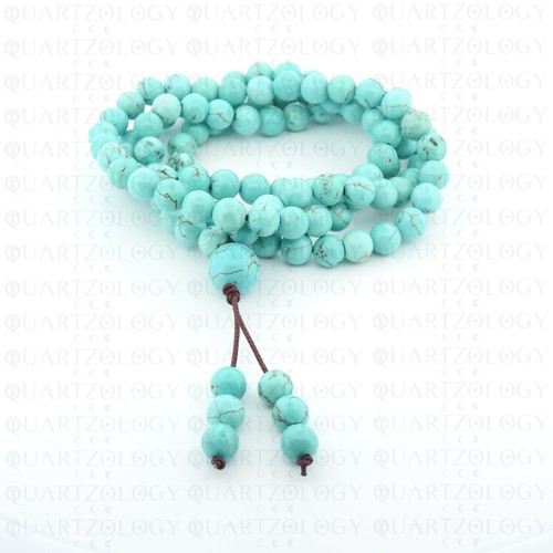 Blue turquoise 108 mala - turquoise,