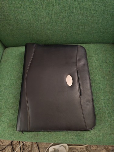 Leather folio folder with - leather,