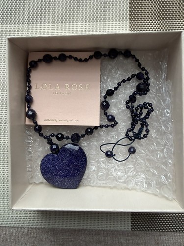 Lola rose blue sandstone heart - blue,