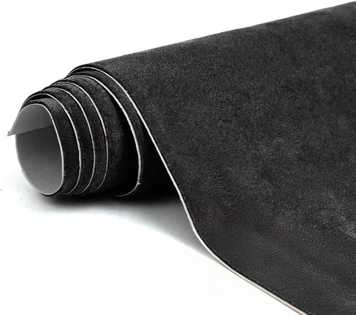 Premium black suede fabric - premium,