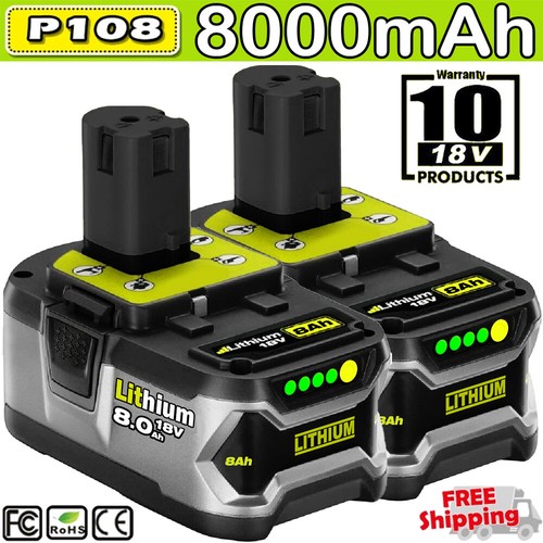 2pack for ryobi - 2pack, 8.0ah