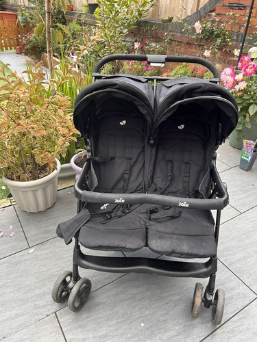 Black joie double pram - black,