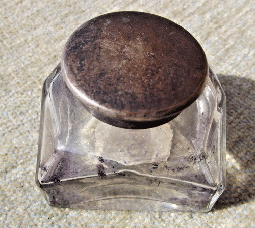 Writing slope box inkwell - box,