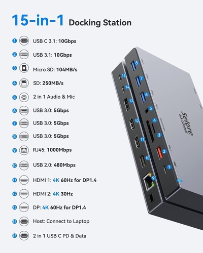 Usb docking station in 1 - c,