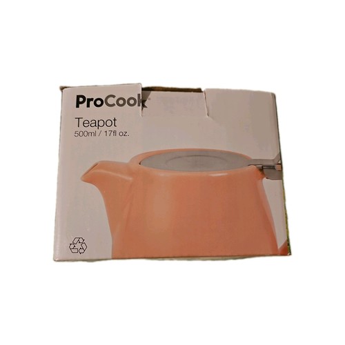 Pink teapot with - pink, infuser