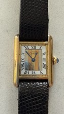 Cartier Tank Vermeil Yellow Gold Silver Trinity Quartz 24mm Watch 5057001 Watch