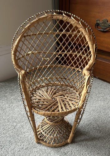 Vintage 1970s miniature wicker - vintage,