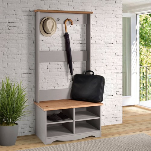 Corona grey hall bench - bench, with