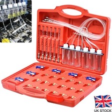 36pc Diesel Flow Meter Adaptor 6 Cylinder Injector Leak Off Common Rail Test Kit