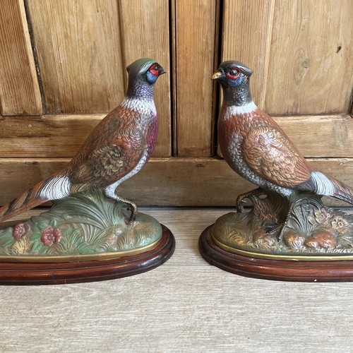 Two pheasant ornaments - two,