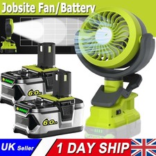 For Ryobi ONE + 18V Portable Cordless Jobsite Fan Camping Fan LED Light/ Battery