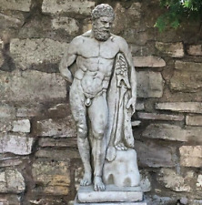 Ancient Greek stone sculpture Concrete nude male statue Roman garden ornament