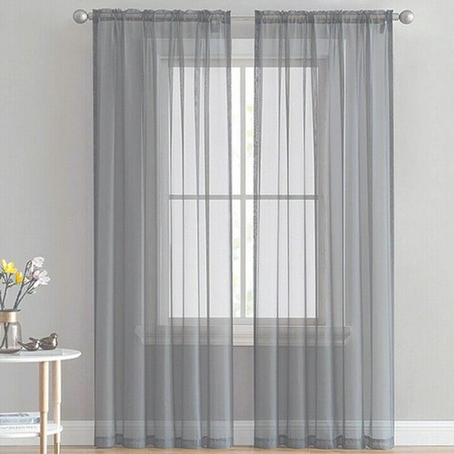 Pair gray voile - panels),