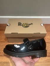 Dr Marten Mariel II Mary Jane Shoes Black Patent Lamper UK3