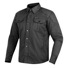 Mens Motorcycle Motorbike Shirt Graphite Biker Jacket Made with Kevlar CE Armour