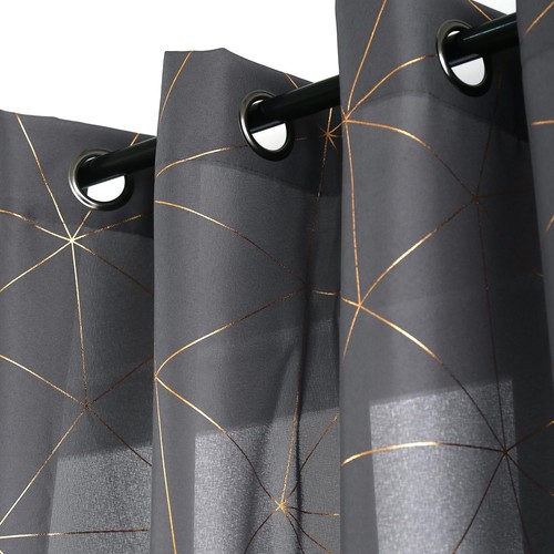 Gold geometric line grommet - line,