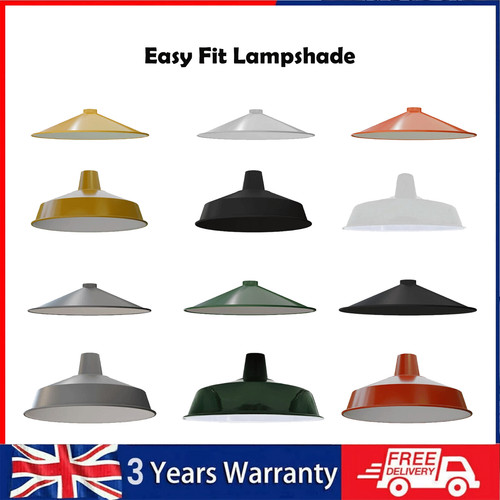 Vintage 40cm metal lampshade - vintage,